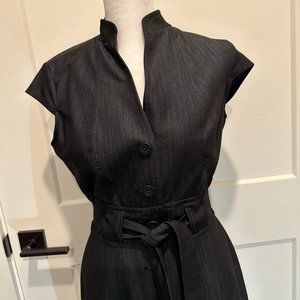 Calvin Klein Cap Sleeved Stretch "dark denim" colored dress